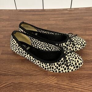 Gianni Bini Washable Women’s Size 7.5 Ballet Flat Shoe Animal Print